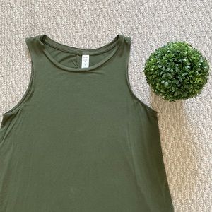 Old Navy Olive Luxe Swing Tank Top